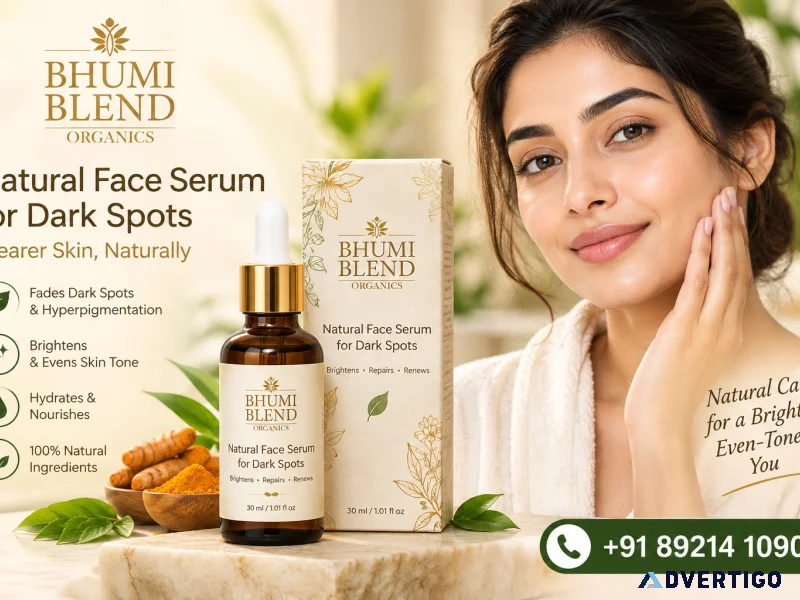 Natural face serum for dark spots glowing skin