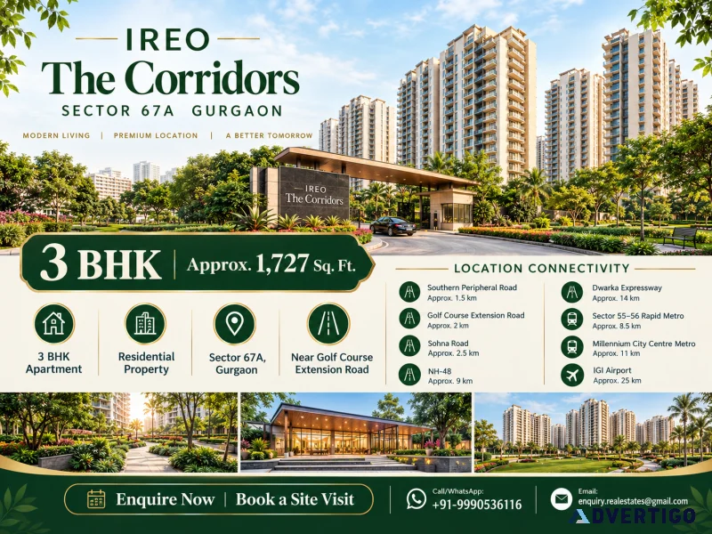 Ireo the corridors 3 bhk sector 67a gurgaon