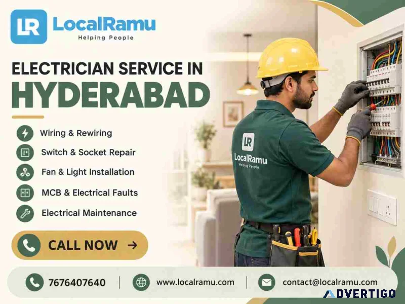Get professional electrician service in hyderabad with localramu
