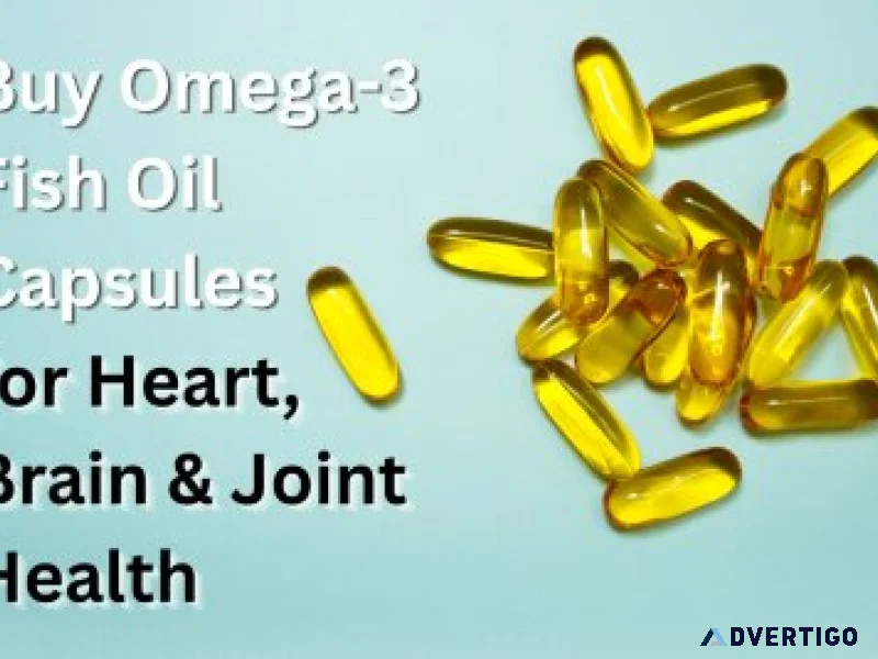Omega3 fish oil capsules for everyday heart brain nutrition
