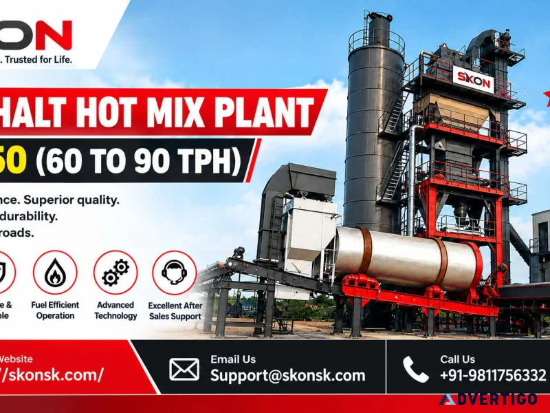 Asphalt hot mix plant dm 50 60 to 90 tph