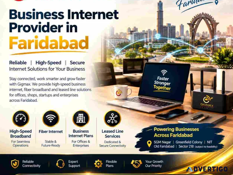 Business internet provider in faridabad gigmax