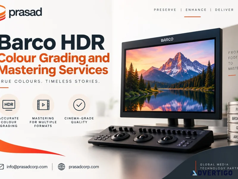 Barco hdr colour grading and mastering services