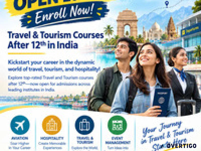 Admissions open 202627 travel tourism courses after 12th in