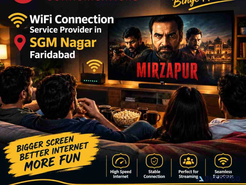 Wifi connection service provider in sgm nagar faridabad gigmax