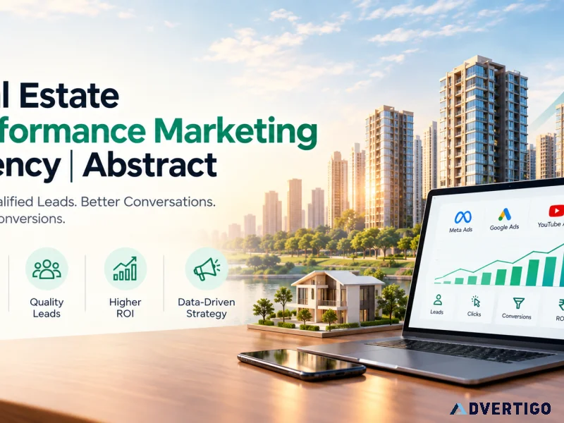 Real estate performance marketing agency abstract