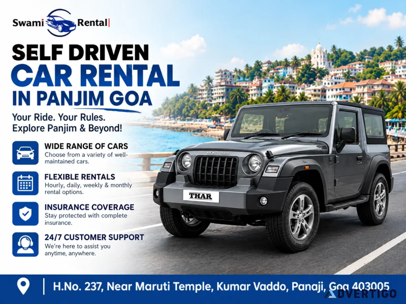 Reliable self driven car rental in panjim goa