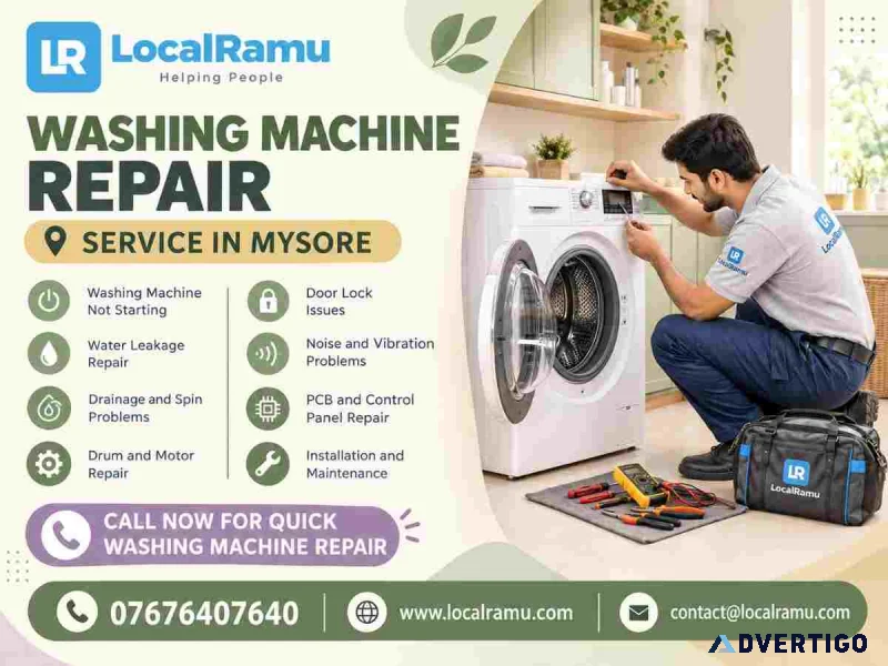 Professional washing machine repair in mysore with localramu