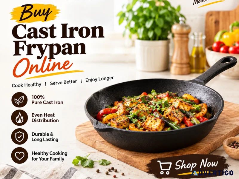 Buy cast iron frypan online for everyday indian cooking