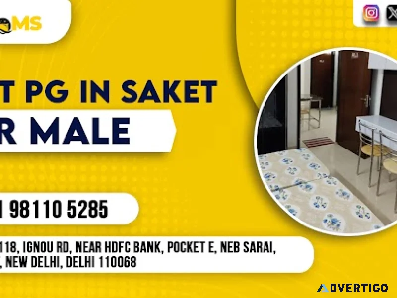 Best pg in saket for male find your ideal pg accommodation