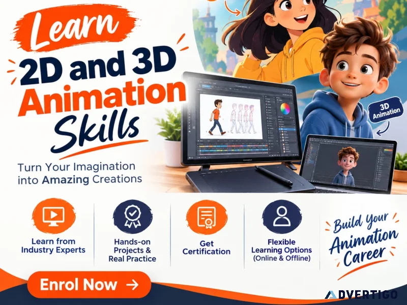 Learn 2d and 3d animation skills