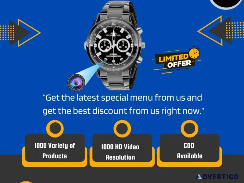 Buy wrist watch hidden camera in shop shadi pur new delhi by spy