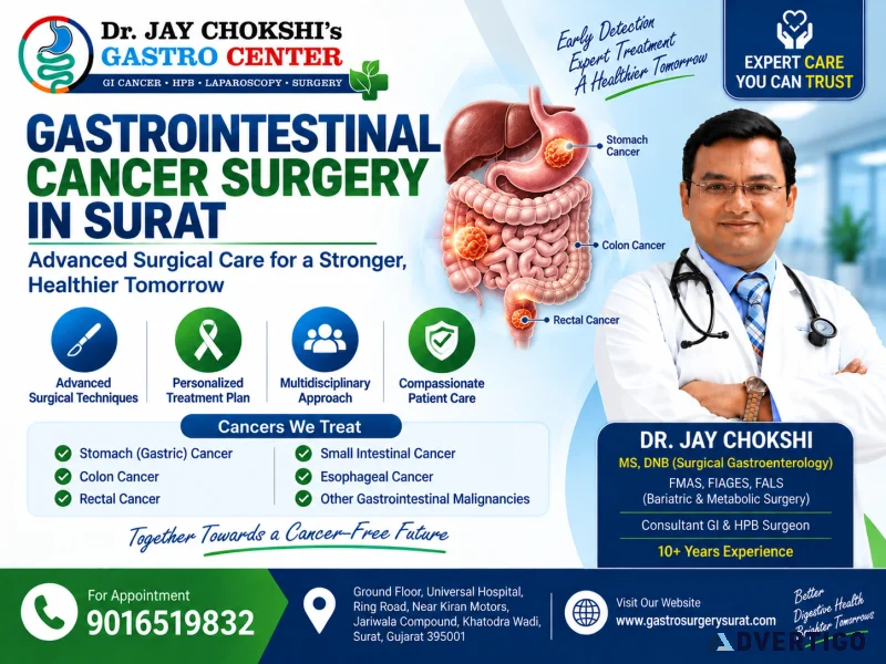Gastrointestinal cancer surgery in surat
