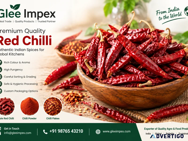 Red chilli exporter in india glee impex