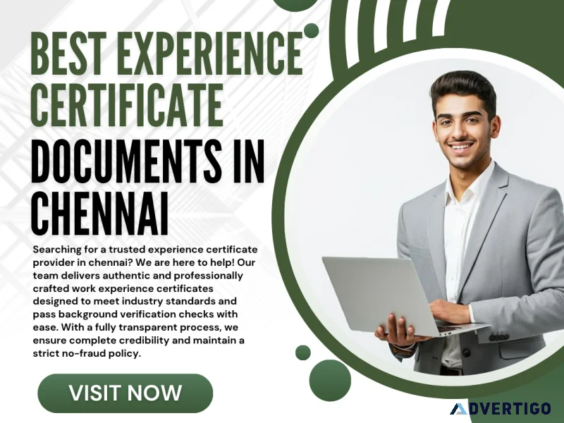 Work experience certificate provider in chennai