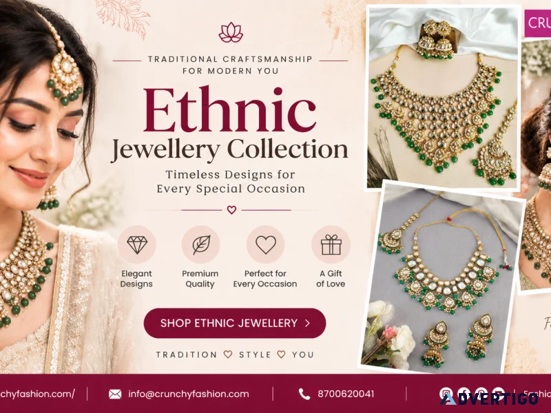 Stylish ethnic jewellery online crunchy fashion india