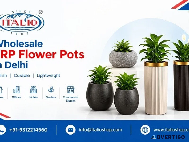 Where can you find wholesale frp flower pots in delhi from itali