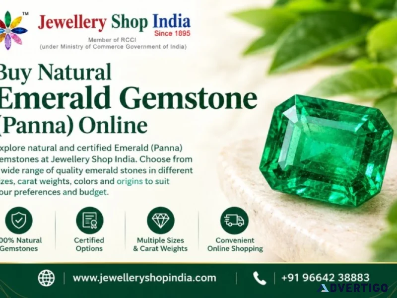 Buy natural emerald gemstone panna online