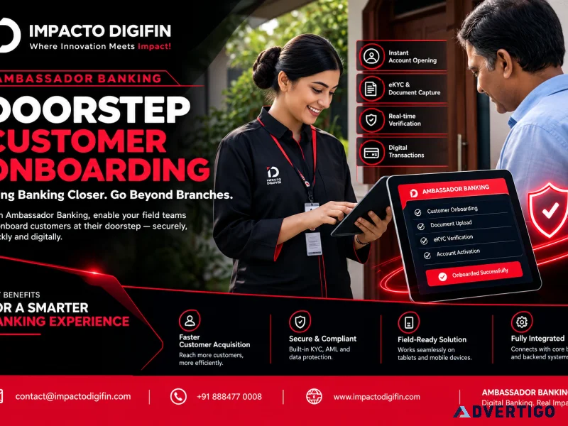 Doorstep customer onboarding faster banking kyc