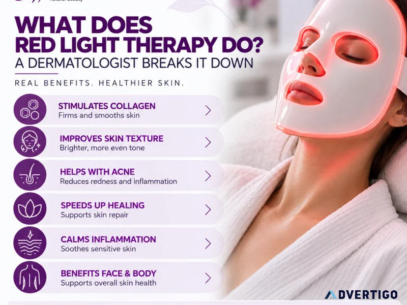 What does red light therapy do benefits skin care bellaphi