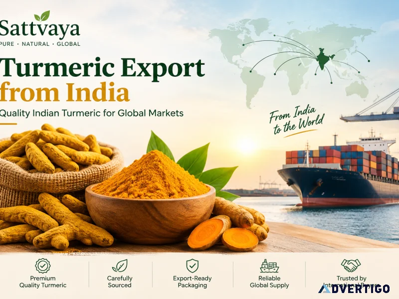 Turmeric export from india sattvaya