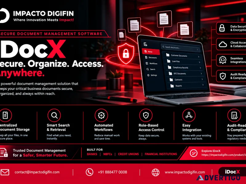 Secure document management software idocx for banks