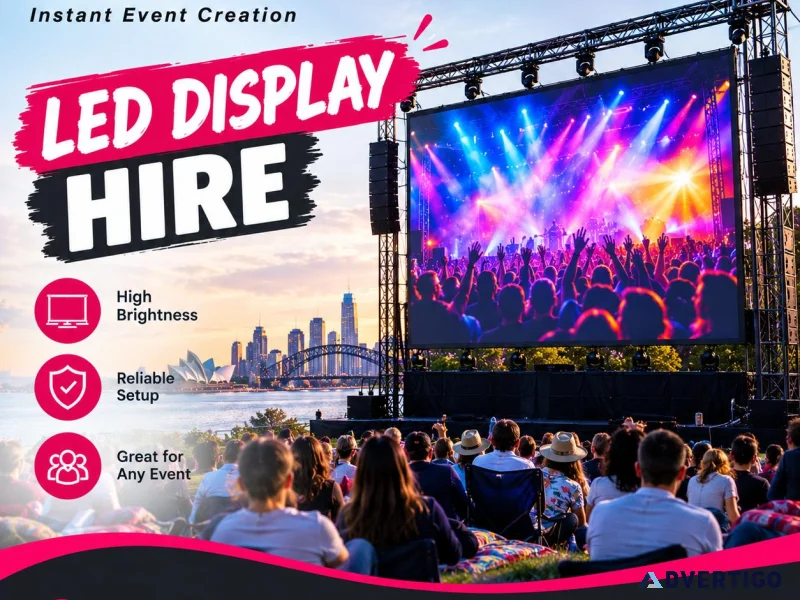 Led display hire for events and functions across sydney