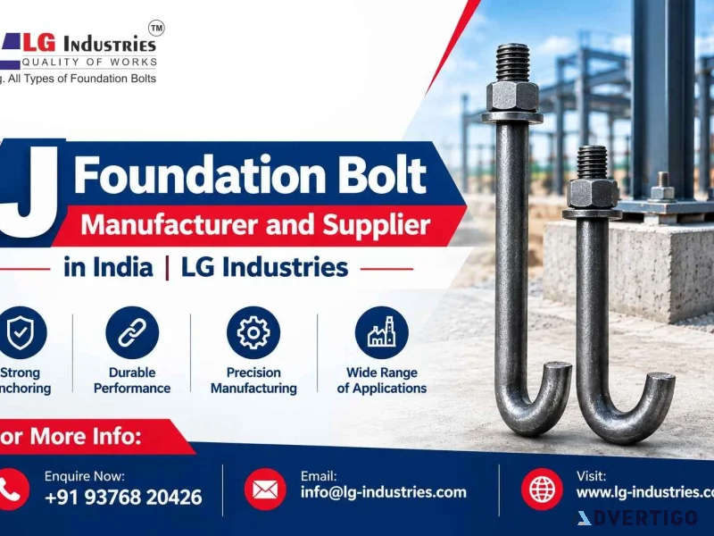 J foundation bolt manufacturer and supplier in india lg indust