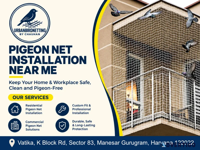 Easy pigeon net installation in gurugram