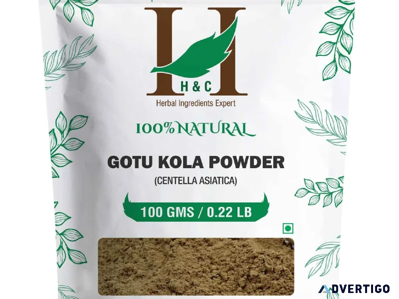 Gotu kola powder for natural herbal wellness