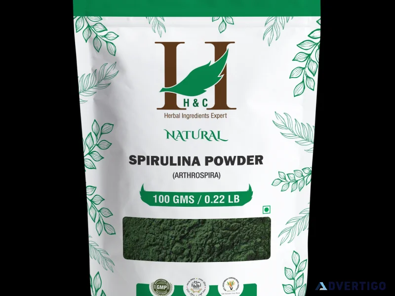 Natural spirulina powder