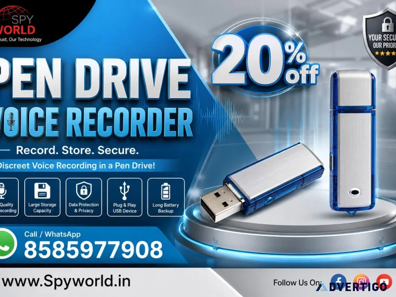 Usb flash drive voice recorder for audio recording by spy world