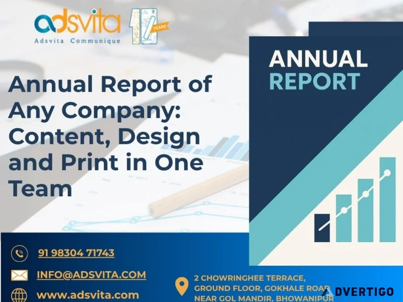 Annual report of any company content design and print in one t