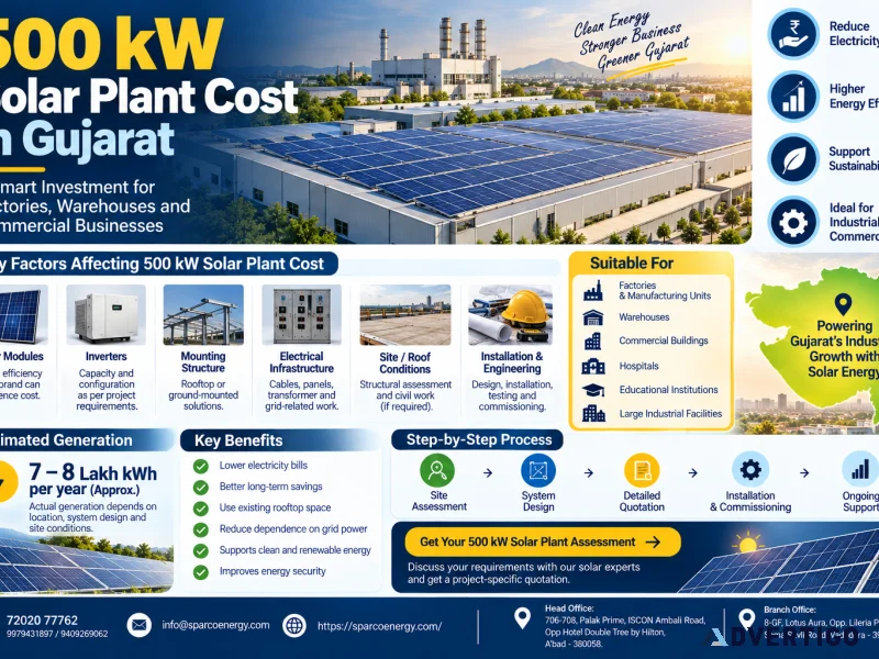 500 kw solar plant cost in gujarat