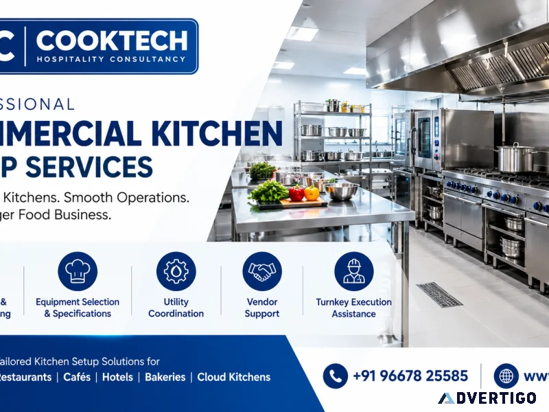 Professional commercial kitchen setup services chc cooktech