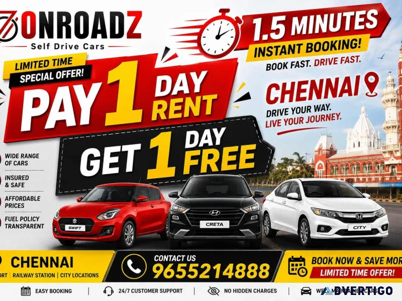 Rental car in chennai for local outstation travel onroadz