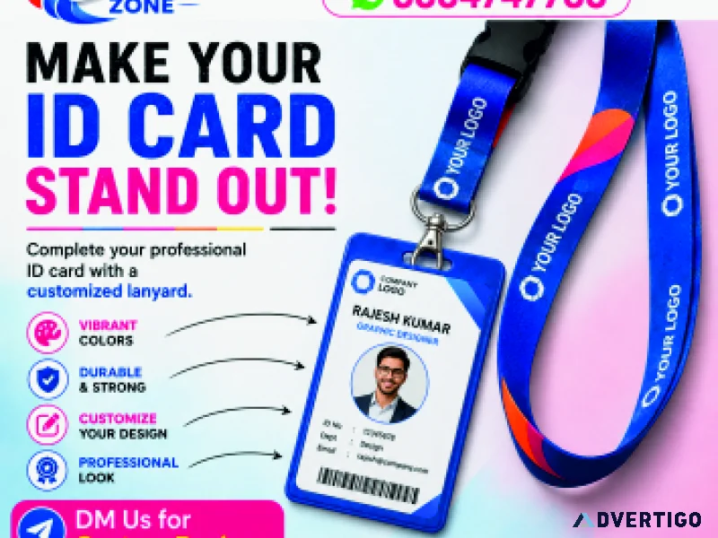 Lanyard printing rs 30 corporate branding perfect for id ca