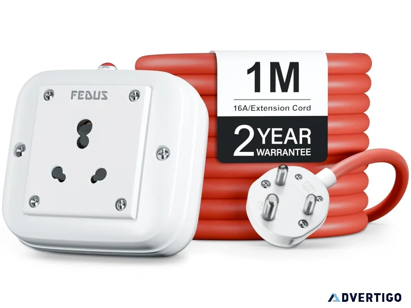 Fedus 16amp 3000 watts electric power extension switch cord