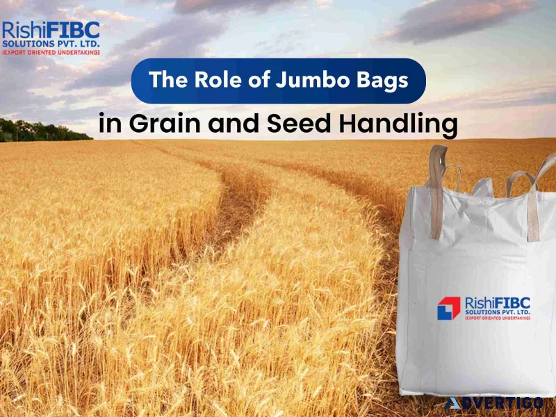 Jumbo bag manufacturer for seed handling india rishi fibc