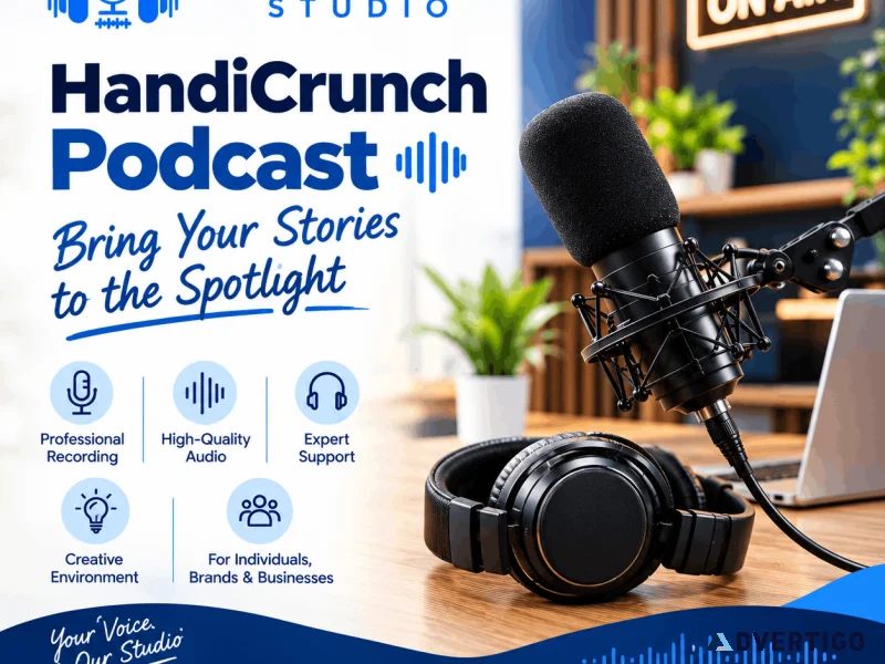 Handicrunch studio a creative space for podcasters in jaipur