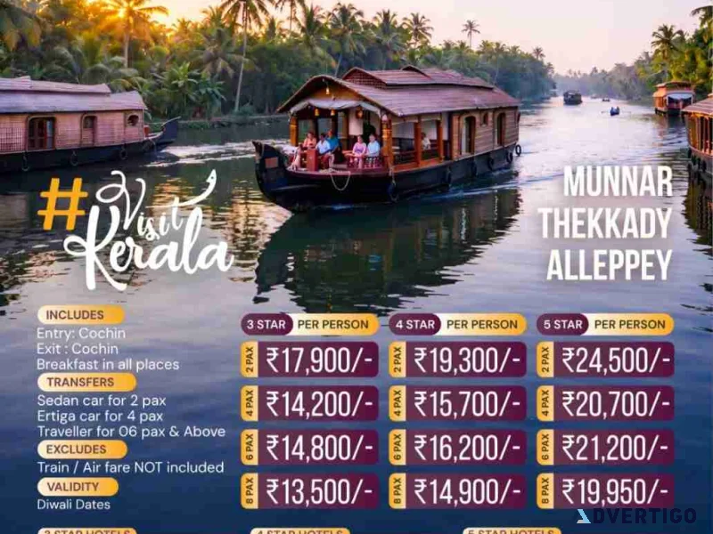 Kerala diwali holiday package