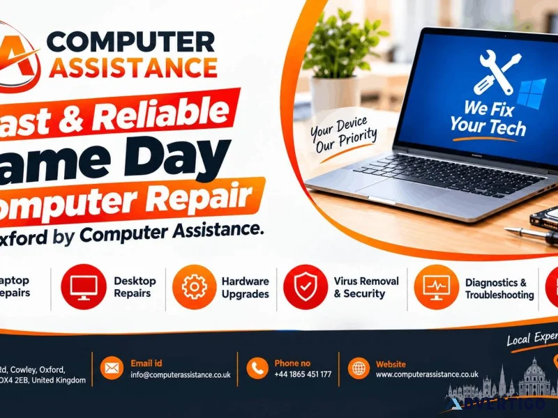 Same day computer repair in oxford by computer assistance