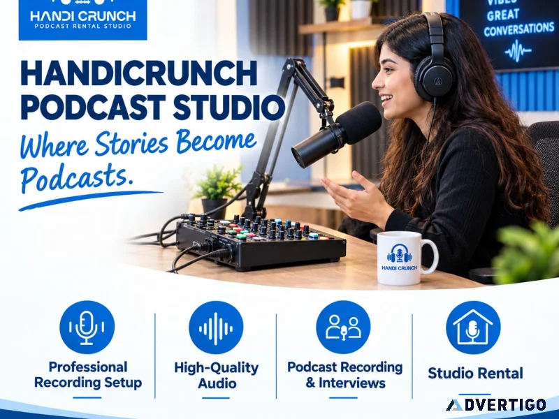 Handicrunch studio creative podcast studio in jaipur