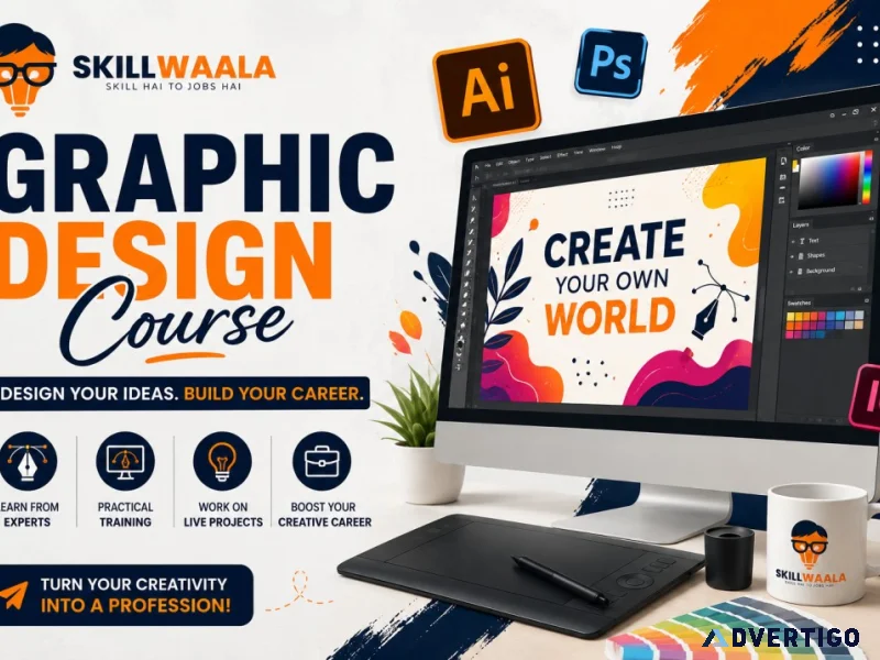 Online graphic design course with certificate skillwaala