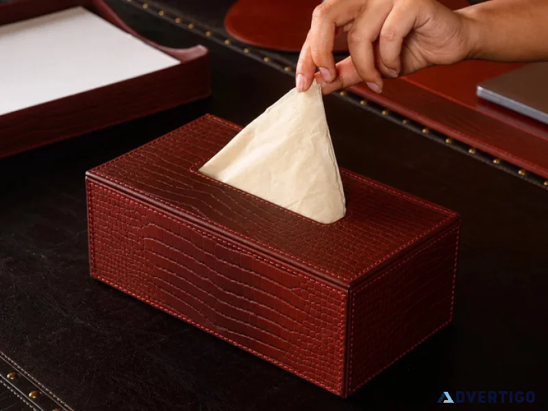 Leather office table accessories better for premium workspaces