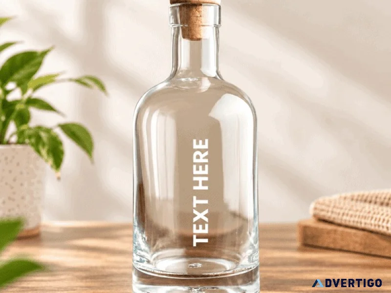 Customized glass bottle with name printing online