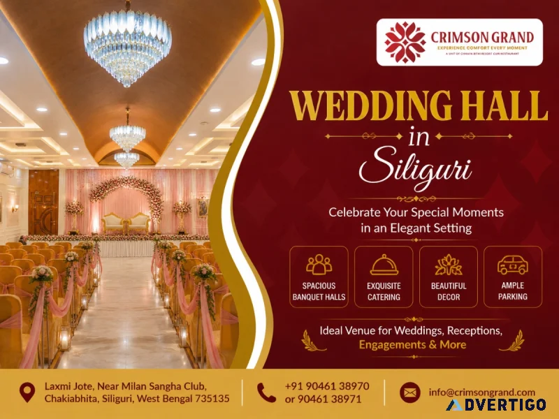 Wedding hall in siliguri crimson grand