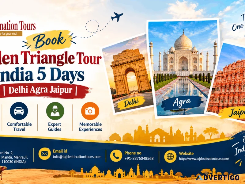 Golden triangle tour india 5 days delhi agra jaipur