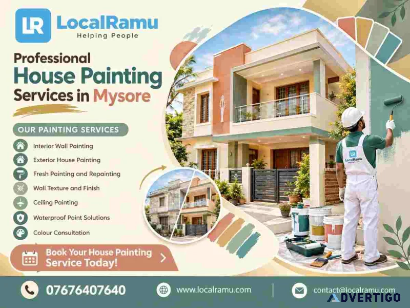 Modern house painting service in mysore by localramu