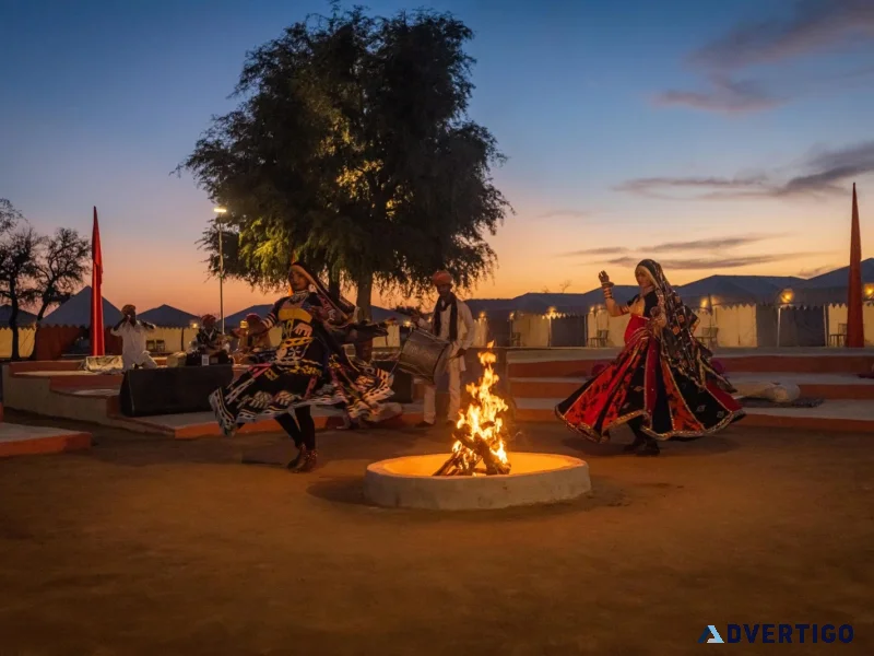 Jaisalmer tent in desert